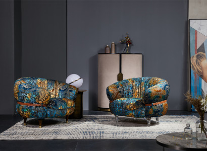 Sessel Club Lounge Designer Fernseh Sofa Stuhl Stühle Polster Sitz Möbel Textil